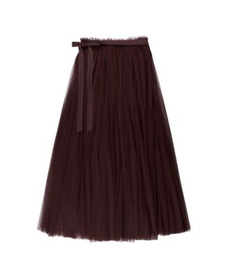  Tulle Godet Maxi Skirt