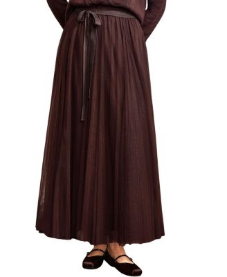  Tulle Godet Maxi Skirt