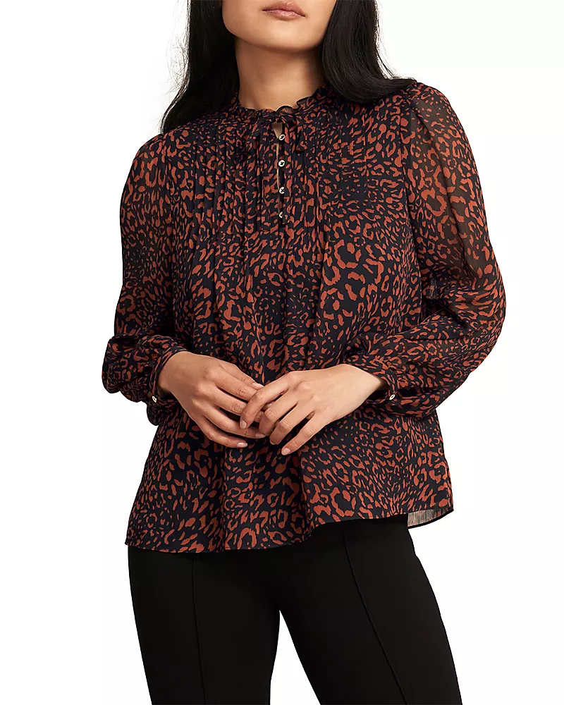 Hobbs London Carolina Ruffled Neck Blouse