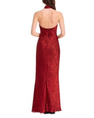 Olivia Mock Neck Sheath Gown 