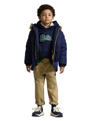 Boys' Faux Fur Trim Down Parka - Little Kid