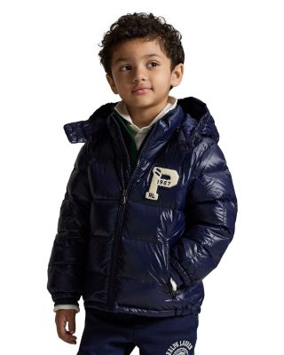 Boys' Glossed Hooded Down Jacket - Little Kid