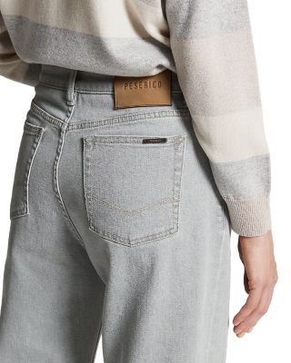 Straight Jeans in Silver Salt Grey