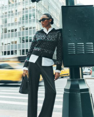 Fair Isle Wool Blend Cardigan