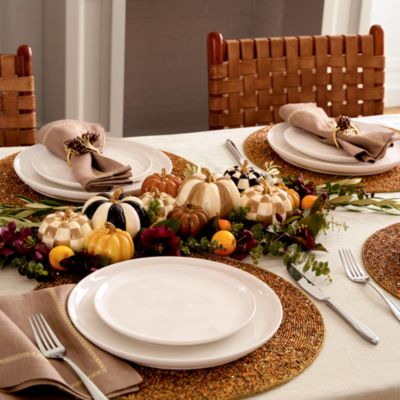 Autumnology Check & Stripe Pumpkin Cluster