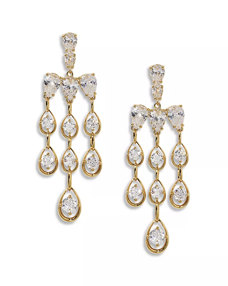 Nadri It Girl Cubic Zirconia Chandelier Earrings