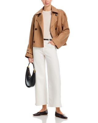 Le Pixie High Rise Ankle Slim Palazzo Jeans in Au Natural