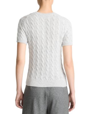 Cable Knit Short Sleeve Sweater