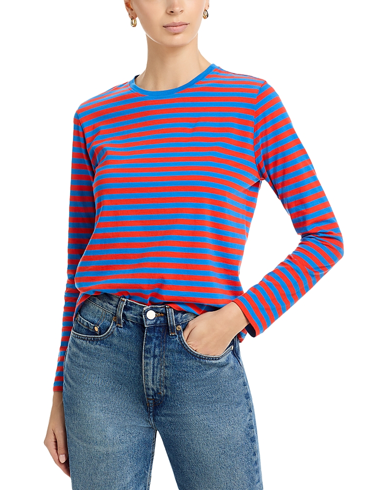 Kule The Modern Long Sleeve Tee In Blue