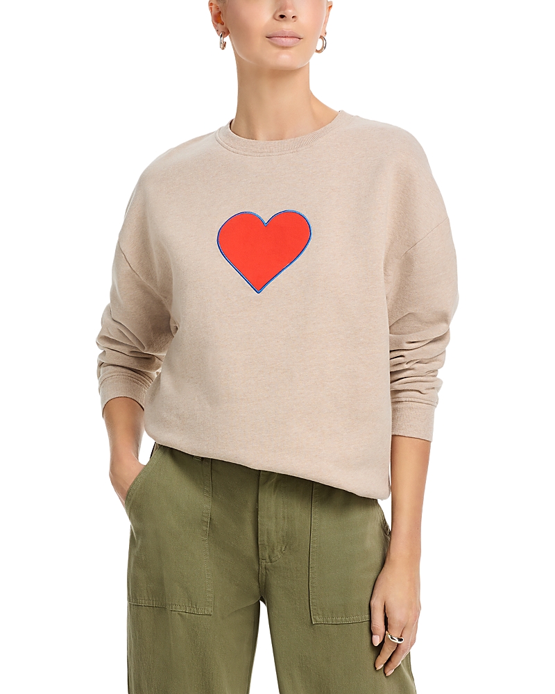 Kule The Oversized Heart Sweatshirt In Neutral