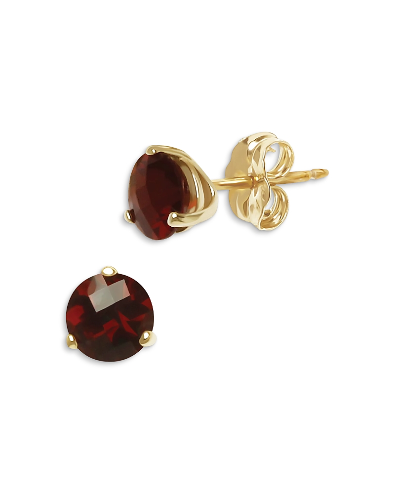 Bloomingdale's Fine Collection Gemstone Three Prong Stud Earrings in 14K Yellow Gold