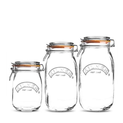 Round Clip Top Jars, Set of 3