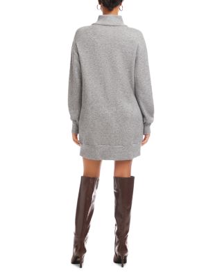 Claylee Crossover Turtleneck Dress