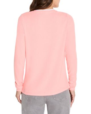 Layered Look Split Neck Top