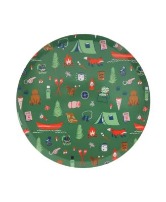 Camp Explorer Camp Pattern Large Paper Plates, Set of 8