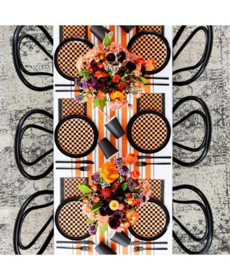 Checkered Paper Dessert Plates, Set of 8