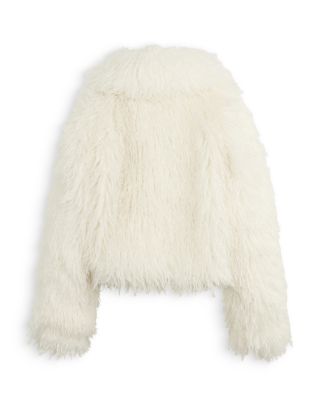 Mongauxlian Cropped Faux Fur Jacket