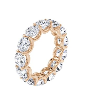 Eternity Band in 14K Rose Gold, 6.5ctw Round Brilliant Lab Grown Diamonds