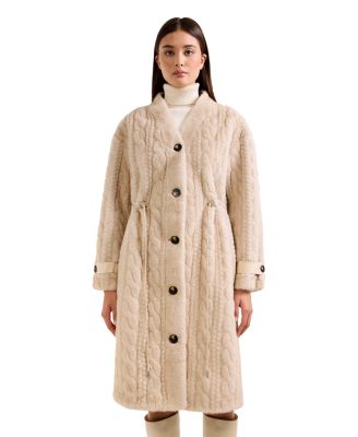  Oriana Faux Fur Jacket with Puffer Hood