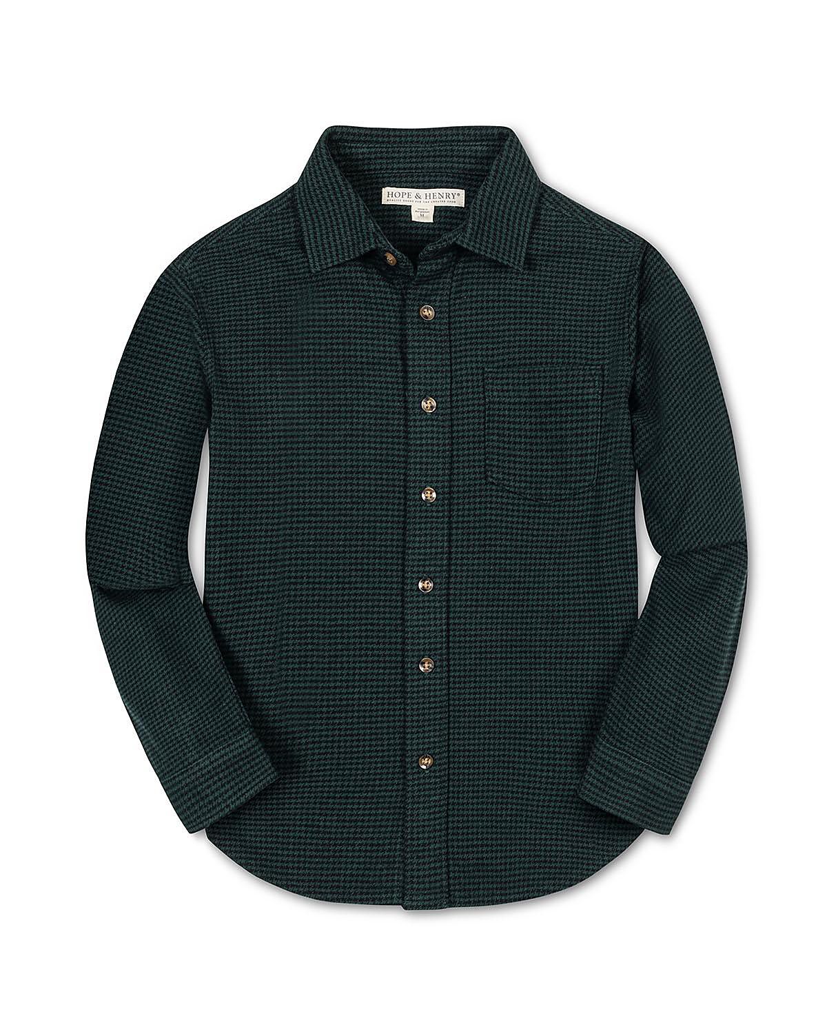 Hope & Henry Boys' Organic Long Sleeve Flannel Button Down Shirt - Little Kid, Big Kid