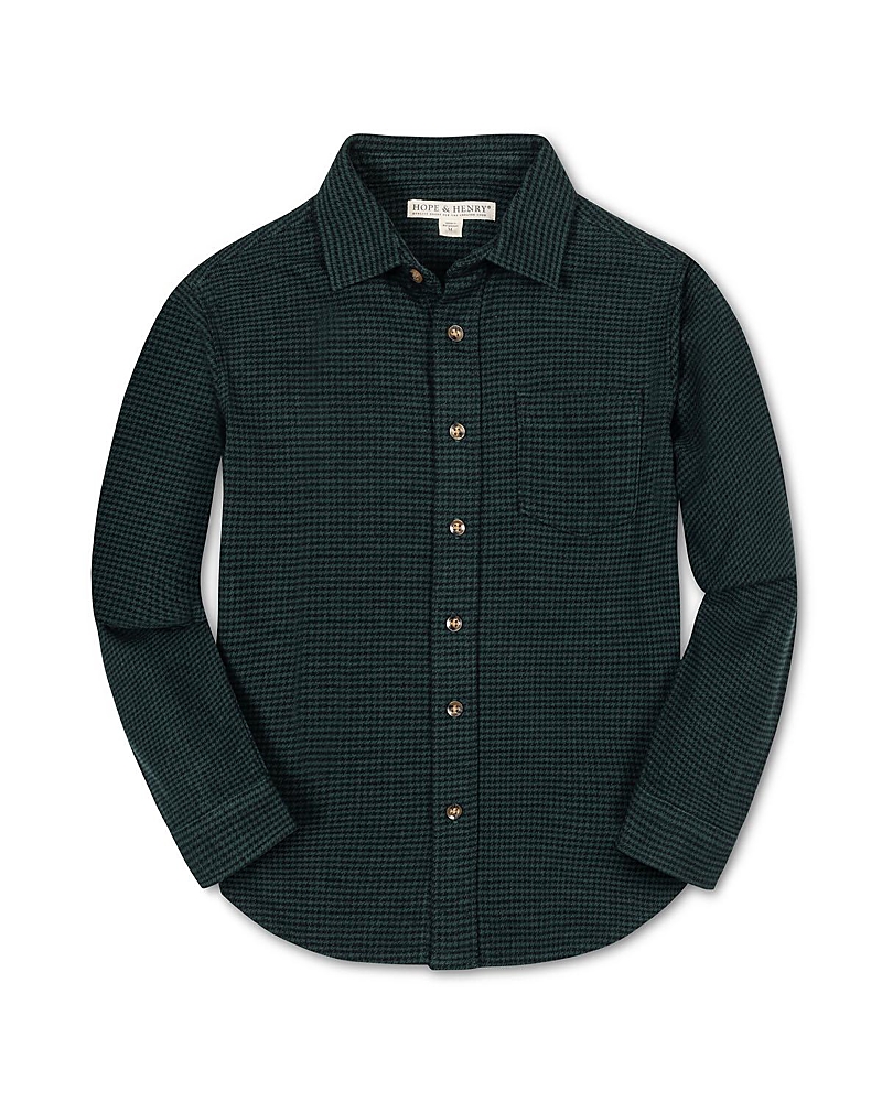 Hope & Henry Boys' Organic Long Sleeve Flannel Button Down Shirt - Little Kid, Big Kid