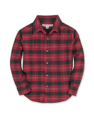 Hope & Henry Boys' Organic Long Sleeve Flannel Button Down Shirt - Little Kid, Big Kid