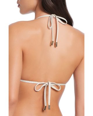 Metallic Classic Triangle Bikini Top