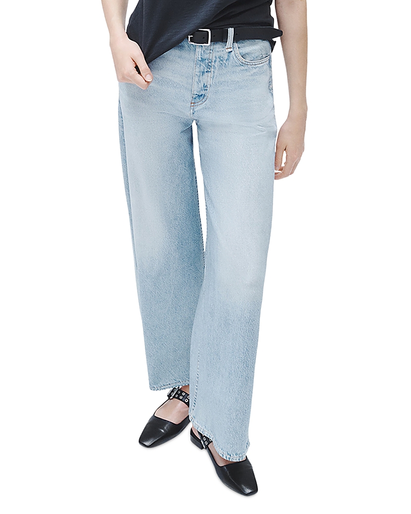 rag & bone Miramar Sofie Cropped Cotton Terry Sweatpant Jeans in Meadowblue