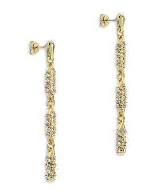 Corinne Cosmic Crystal Gold Tone Drop Earrings, 1.9"L