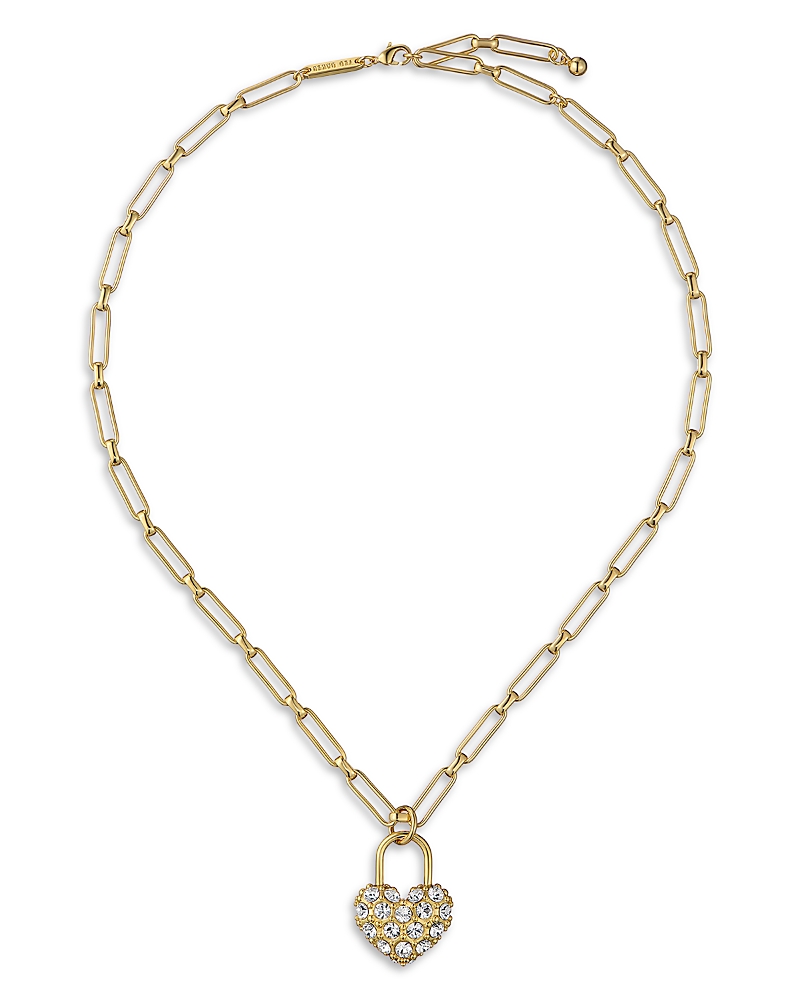 Ted Baker Paris Statement Pave Crystal Padlock Pendant Necklace, 17.3