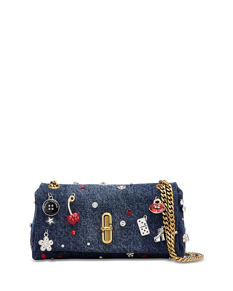 Marc Jacobs The Trinket Charm Denim Dual Chain Mini Bag In Blue