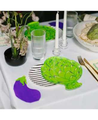 Le Dinner Artichoke Paper Dinner Plates, Set of 8