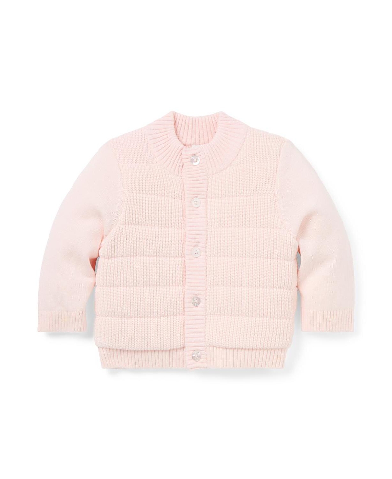 Janie and Jack Girls' Quilted Sweater Jacket - Baby
