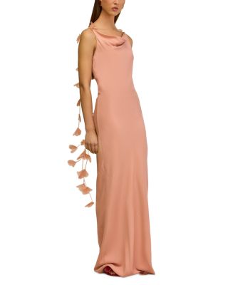 Nymeria 3D Floral Open Back Gown