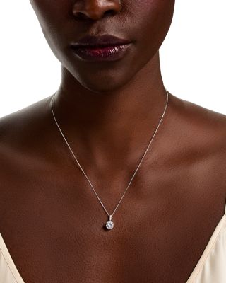 Luxe Collection Certified Lab Grown Diamond Solitaire Pendant Necklace in Platinum, 1.5 tcw