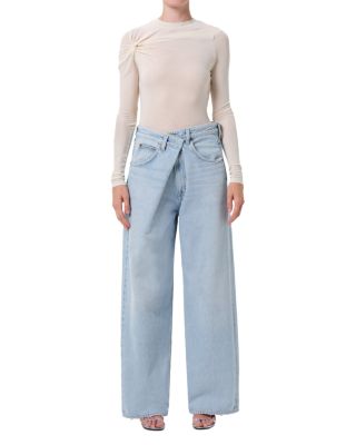 The Vana Fold Jeans in Super Pale Indigo
