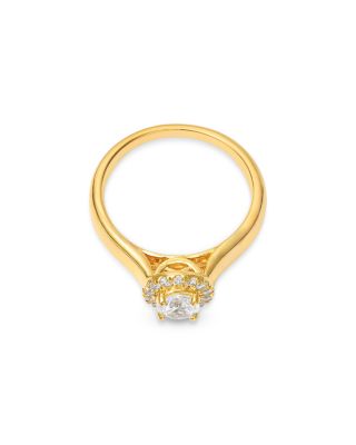 Diamond Halo Engagement Ring in 14K Yellow Gold, 0.62 tcw