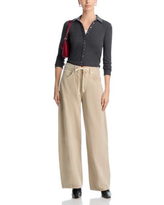 Amee Luxe Rib Long Sleeve Button Polo