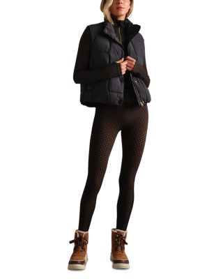 Apr&amp;egrave;s Houndstooth Seamless Quarter Zip Top