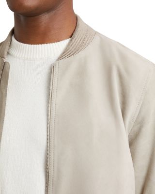 Burnham Long Sleeved Suede Bomber Jacket