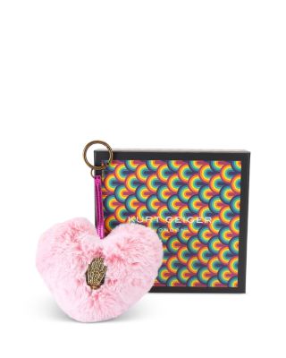 Heart Faux Fur Bag Charm