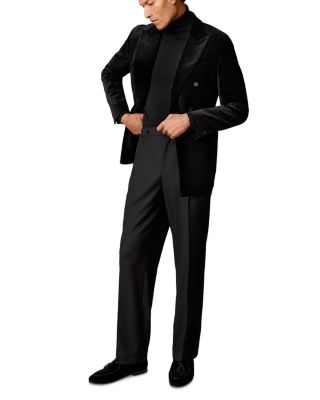 Royale Double Breasted Peak Velvet Blazer