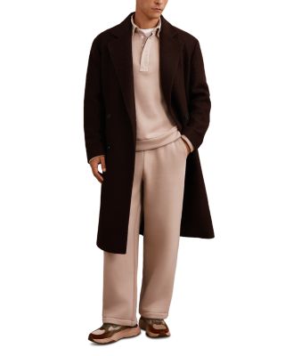 Costello Long Sleeved Jersey Fleeceback Open Collar Polo Sweater