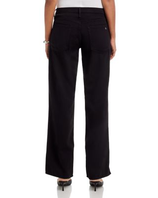 Featherweight Saige Low Rise Full Length Relaxed Straight Leg Jeans in Black