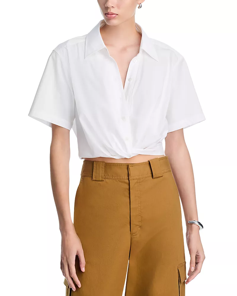 A. l.c. Lily Cropped Shirt