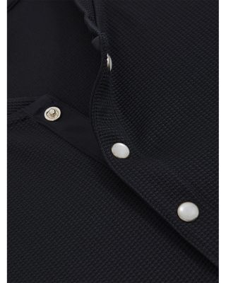 Carmello Long Sleeved Texture Grandad Henley