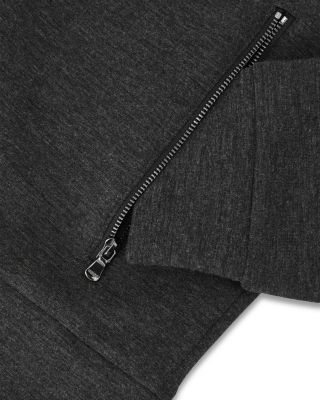 Cortona Long Sleeved Double Faced Jersey Zip Through Funnel Neck Jacket