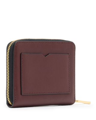 Lena Hex Leather Zip Wallet