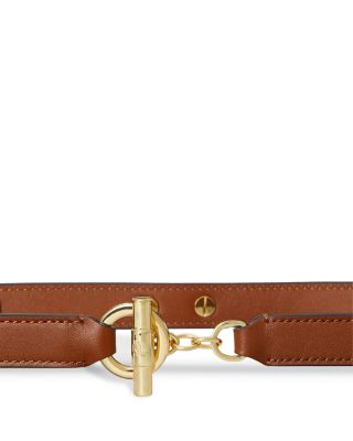 Leather Toggle Skinny Belt