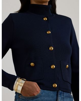 Cropped Crewneck Sweater Jacket